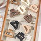 5 Pcs Small Flower Hair Claw Clips for Women Girls,Matte Rectange Jaw Clips,Semicircle Barrettes for Thin Hair