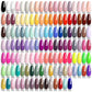 LILYCUTE 6Pcs/Set 7ML Gel DIY Nail Polish Bright Pink Semi Permanent Soak Off UV LED Gel Varnish Nail Art Design Manicure Kit