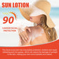 OUHOE Sun Lotion 12 Hour Facial Body Long Lasting Summer Outdoor Isolation Protection UV Refreshing Light Moisturizing Cream