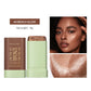 Peach Korean Makeup Contour Body Glitter Highlighter for Face Shading Stick Blush Blush Bronzer Cosmetics Blusher Powder Red