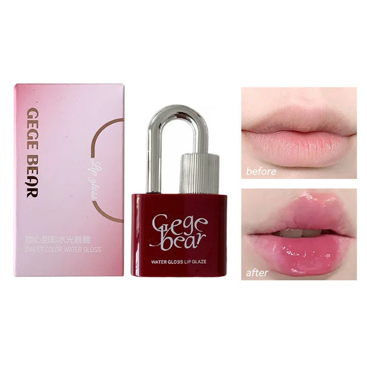 Gege Bear Lockheart Sweet Color Water-Gloss Lip Gloss-Vibrant Colors, Easy to Apply with Long-Lasting Hydration