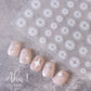Rose Flower Nail Stickers White Black Silk Ribbon Nail Decal Slider for DIY Nail Decoration 3D Aha Series Manicure Accessories