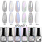 Mtssii 6PCS/Set Sparkly Nude Pink Gel Nail Polish Glitter Semi Permanent Nail Art LED UV Soak Off Gel Varnish Nail Supplies