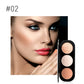 Focallure 3 In 1 Makeup Palette Blush&Highlighter Face Matte Highlighter Powder Illuminated Bronzer Blusher Powder