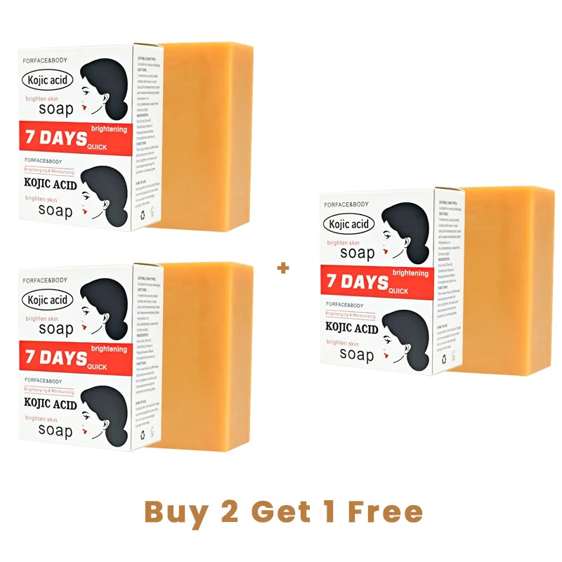 Kojic Acid Soap Whitening Soap Facial Cleansing Remove Black Face Kojic Bleaching Acid Handmad Soap with Vitamin C Deep Cleaning