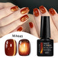 MEET ACROSS Guava & Grape Color Cat Magnetic Gel Green Glass Bead Cat Eye Gel Soak Off UV Gel Nail Art Varnish Salon Home DIY