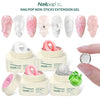 Nailpop Non-Sticky Extension Gel HEMA TPO Free Clear White Nude Pink Bond for Colored Tips Rhinestones and Sculpted Designs 1pcs