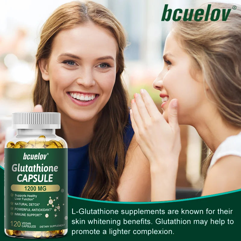 Glutathione Capsules - 1200mg - Detoxifying & Immune Support, Aging Defense, Improve Energy, Beautiful Skin Dietary Supplement