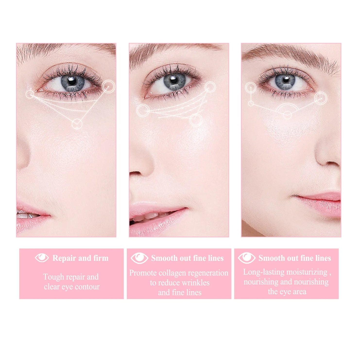 Retinol Eye Cream Stick Lifting Fade Fine Line Remove Dark Circles Eye Bags Anti Puffiness Moisturizing Smoothing Eye Skin Care