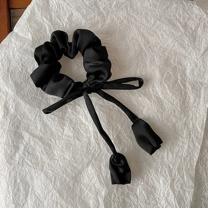 Women Girls Cute Hair Bands Korea Preppy Style Hair Ties Elegant Tulip  Scrunchie Ponytail Holder Bow Chouchou Hair Accessories