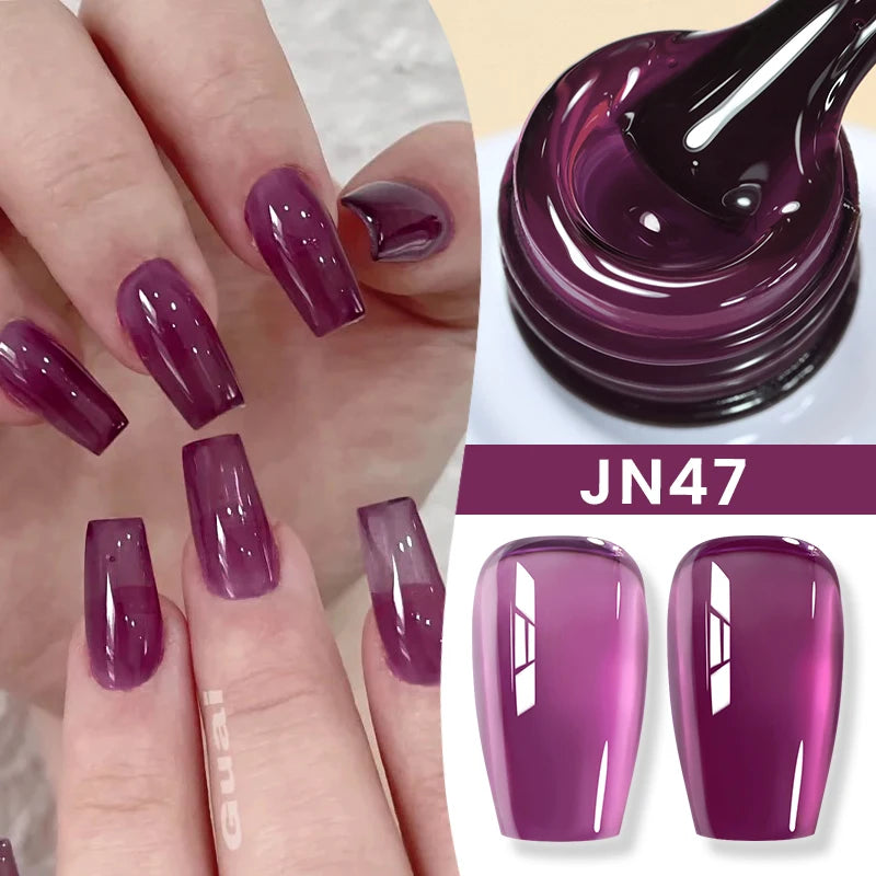 BORN PRETTY Milky White Jelly Nude Gel Nail Polish 10ml White Translucent Soak Off Gel Vernis Semi Permanent Need UV Light Cure