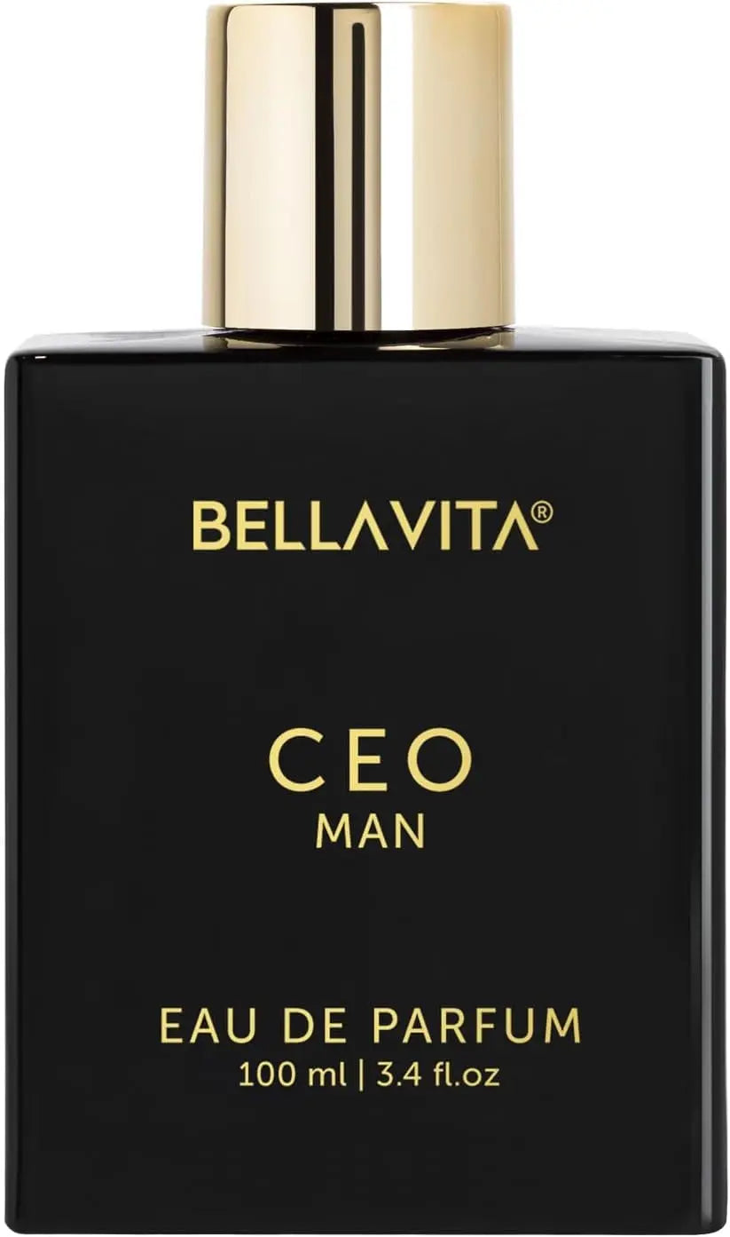 BellaVita Luxury CEO Men's Perfume 3.38 Fl.oz Long-Lasting Fragrance with Lemon Lavender Tonka Vetiver Moss for Men