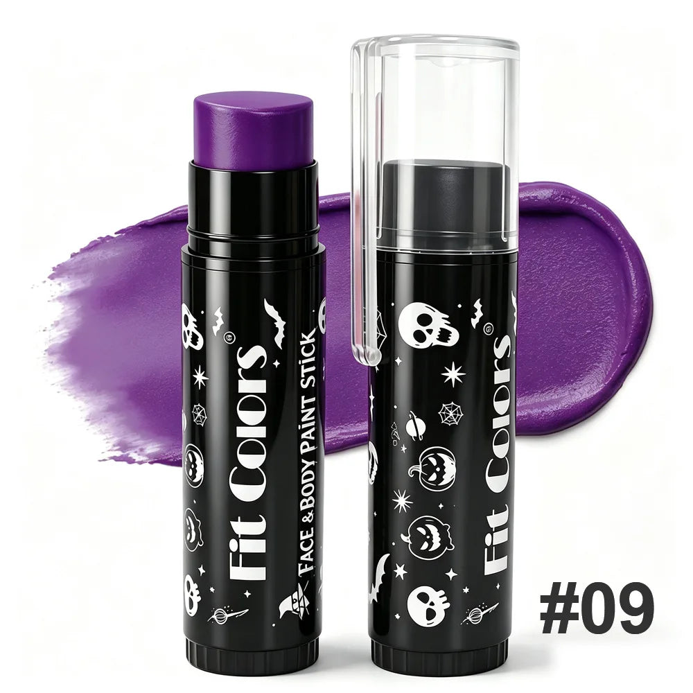 14 Colors Face & Body Paint Stick Halloween Cream Makeup Crayon Highly Pigmented Full Coverage Face Painting for Party Cosplay