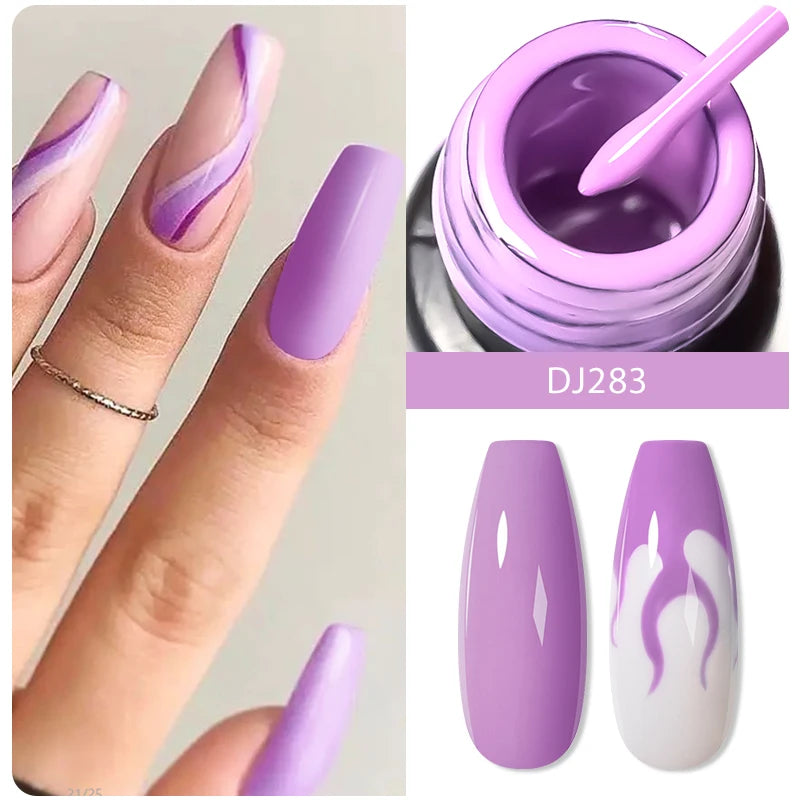MEET ACROSS 5ml Sliver Metallic Liner Gel Nail Polish Super Bright Mirror Effect Painting Drawing Line Graffiti Stripe Nail Art