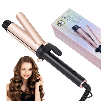 Hatteker 9mm Curling Wand Ceramic Barrel Pro Hair Curler with Constant Temperature Tourmaline Ceramic Iron Beauty Salon