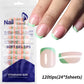576pcs/Box Colorful Fake Nails Black Red Design Fake Nail Oval Short Square Press On False Nails Mixed Full Cover Nail Tips