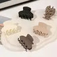 5 Pcs Small Flower Hair Claw Clips for Women Girls,Matte Rectange Jaw Clips,Semicircle Barrettes for Thin Hair