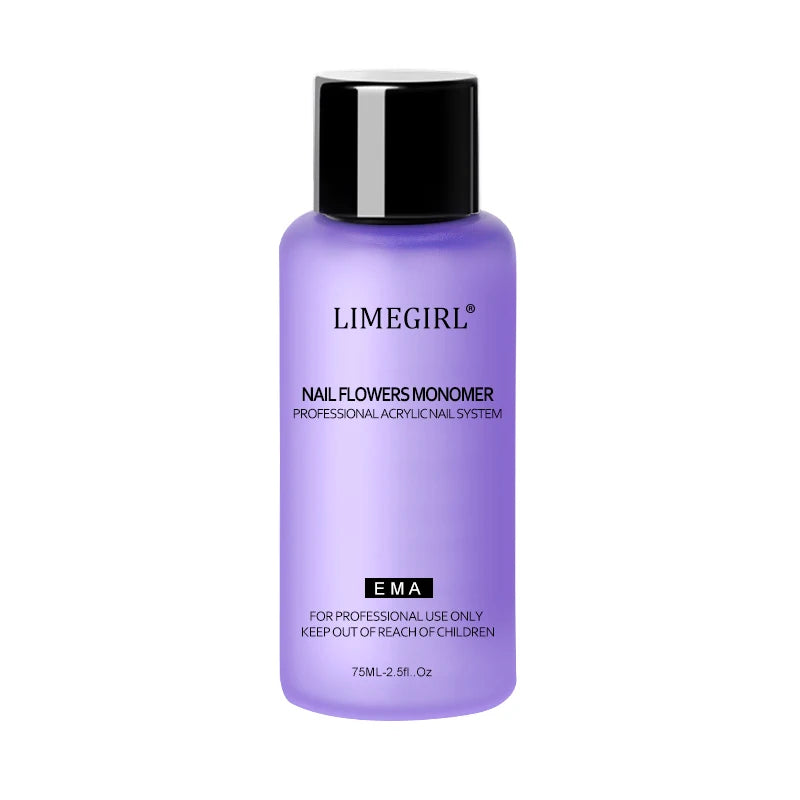 Limegirl Nail Acrylic Liquid Monomer Crystal 40ml/75ml/120ml/240ml for Nail Art Acrylic Powder Extension Professional Manicure