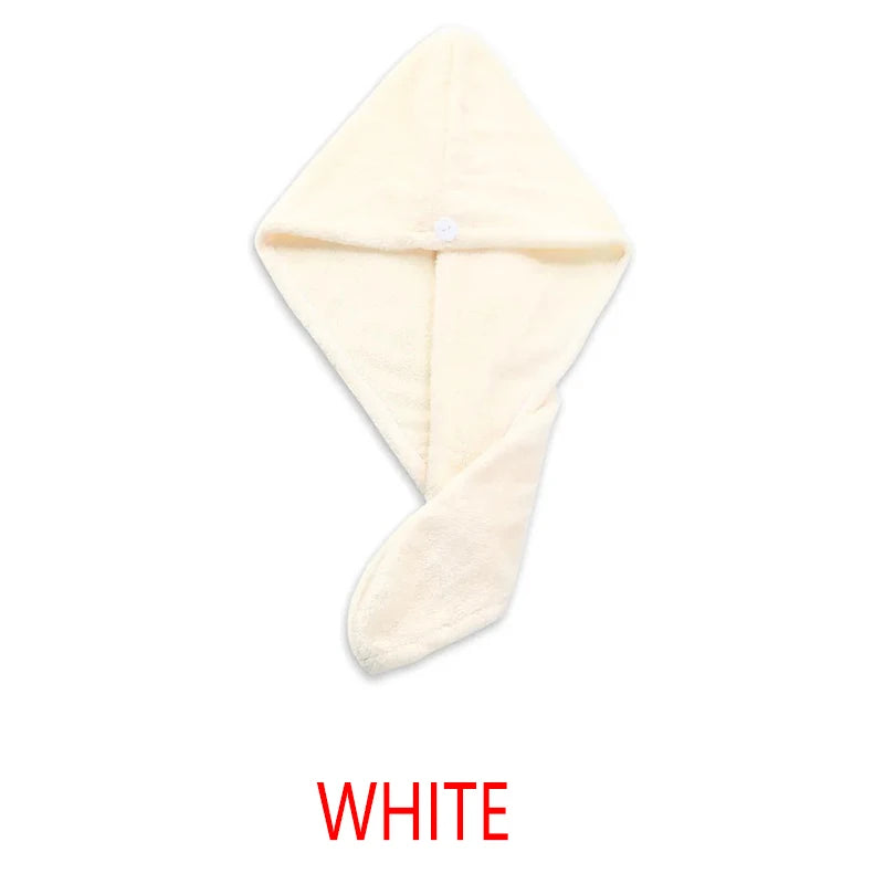 Hair Towel Wrap Fast Dry Hair Towel Super Absorbent Microfiber Coral Velvet Hair Drying Towel Quick Dry Hair Turban
