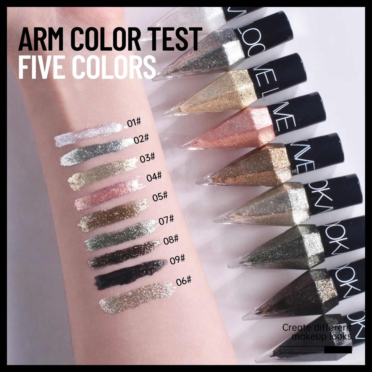 Diamond shiny eyeliner liquid Pearl light color fast drying waterproof eyeliner liquid