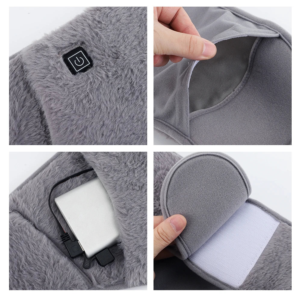 Electric Heating Belt With Hand Pockets  Period Cramps Body Joints Pain Menstrual Heating Pad USB Uterus Hand Warmer Menstrual
