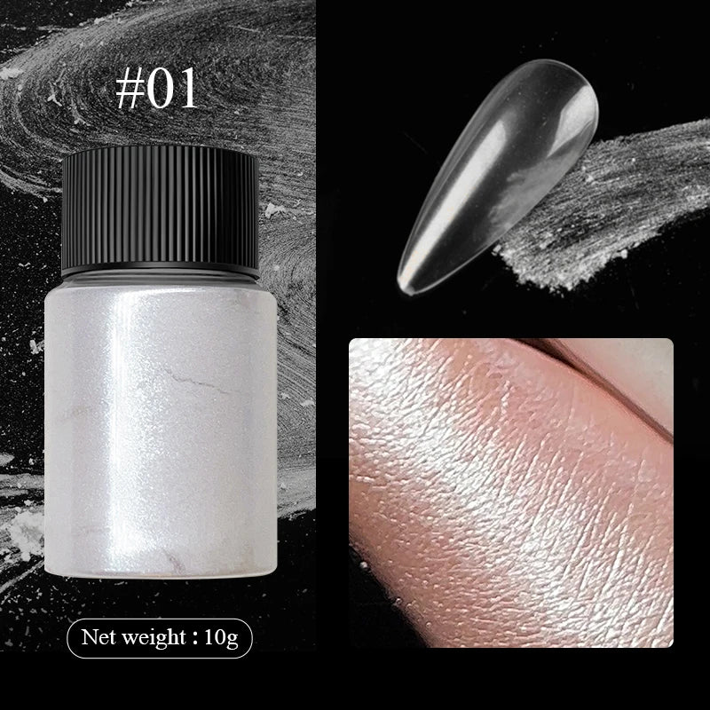 1Box Nail Metal Glitter Powder Metallic Colorful Dust Metal Effect Nail Glitter Gold Nail Art UV Gel Polish Flakes Dust