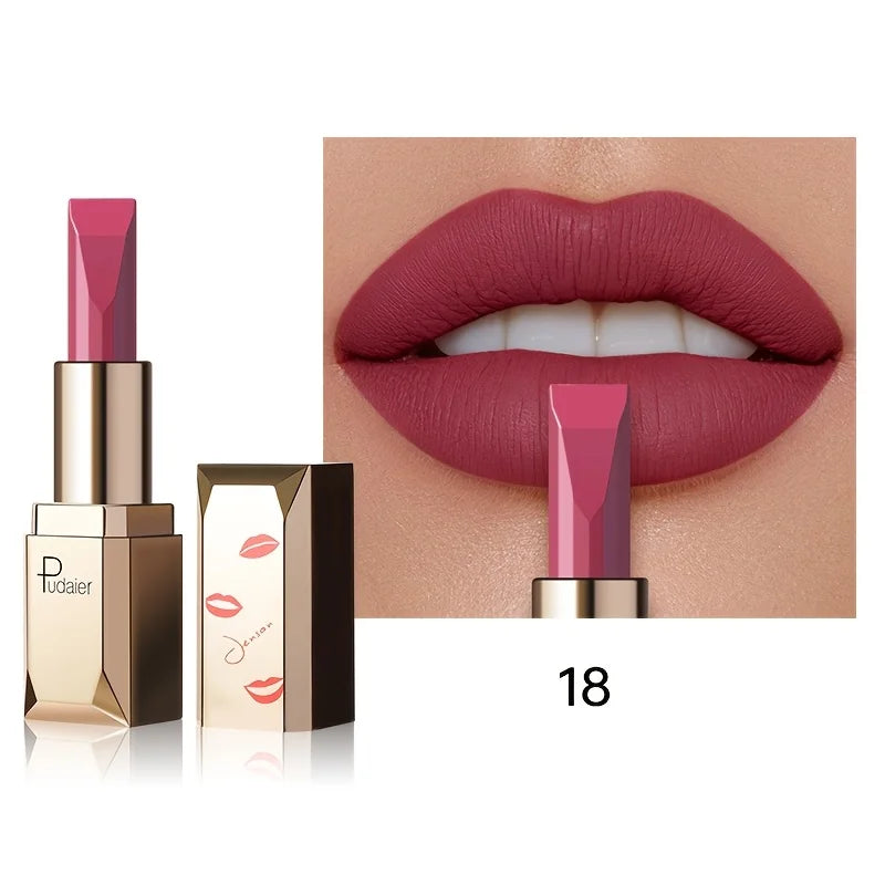 Matte Velvet Lipstick, Waterproof Long Lasting Lip Color, Sweat Resistant Silky Lip Makeup Gift for Women