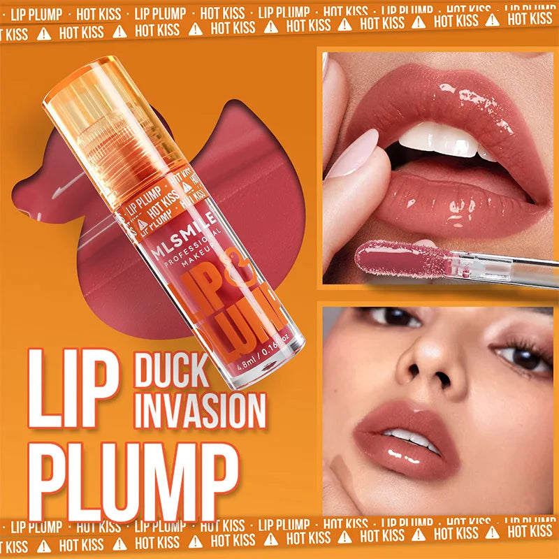 6 Colors Mirror Moisturizing Lip Balm Glitter Transparent Crystal Jelly Lip Gloss Duck Lip Plumping No Sticky Sexy Lip Oil