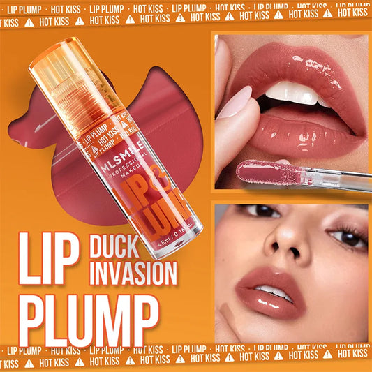 6 Colors Mirror Moisturizing Lip Balm Glitter Transparent Crystal Jelly Lip Gloss Duck Lip Plumping No Sticky Sexy Lip Oil