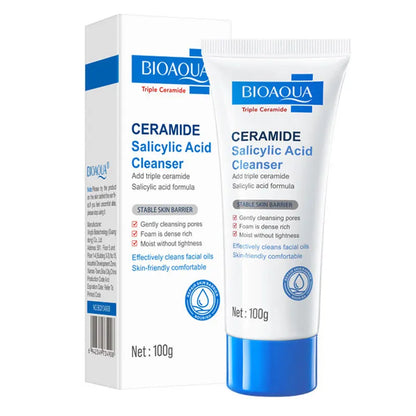 Salicylic Acid Cleansing Facial Cleanser Oil Control Anti-Acne Skin Care Whitening Cleanser Gentle Mild Facial Cleanser