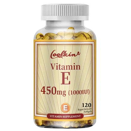 Vitamin E Capsules 450mg - Anti Aging,Anti-Wrinkle Firming Skin, Facial Treatment - 120 Capsules