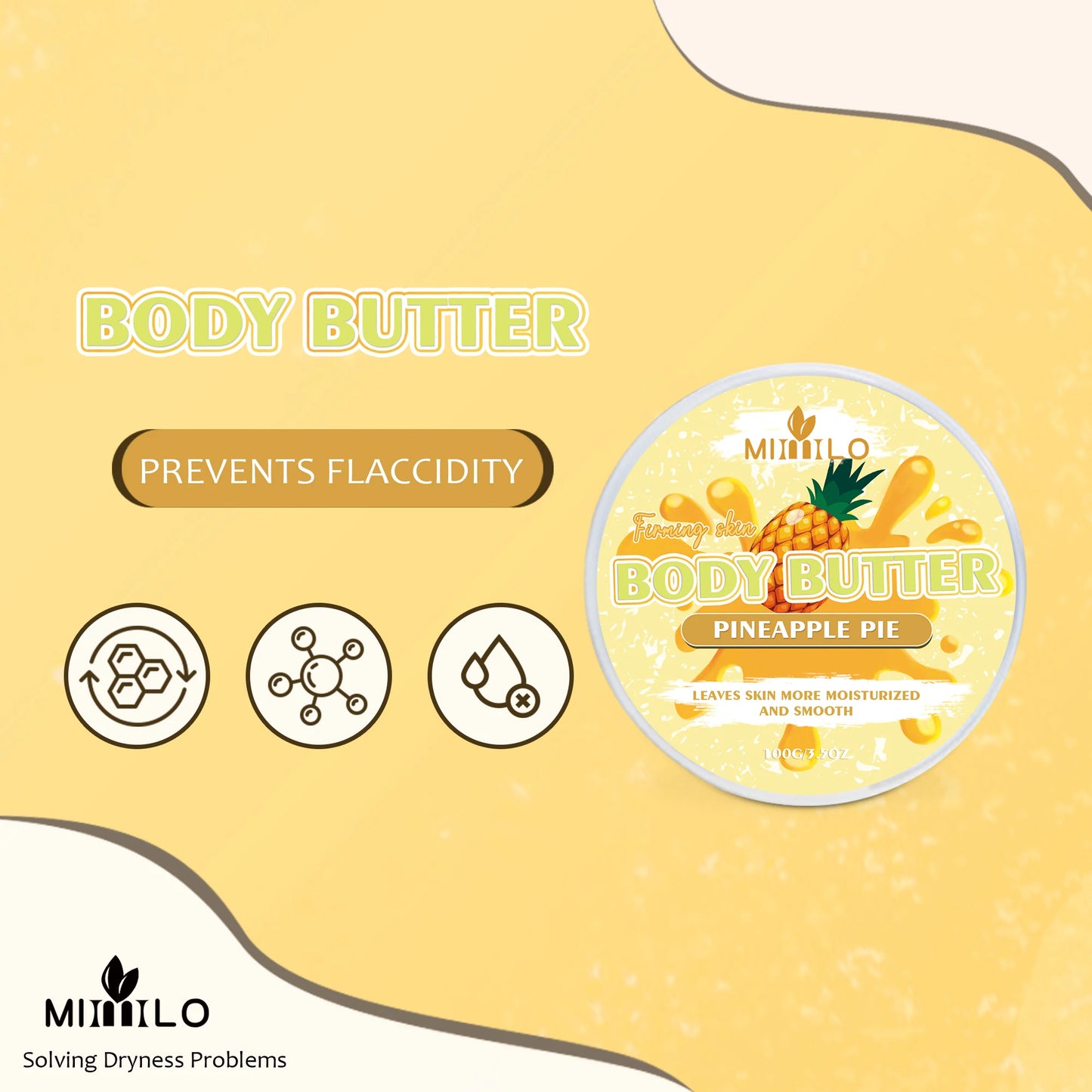 100g Moisturizing Body Glaze Cream 6 Sweet Flavors Body Butter Hydration Soft Smooth Skin Non Sticky Non Tightening