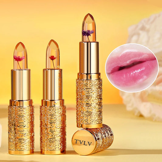 Crystal Color-Changing Petal Lipstick for Women – Moisturizing, Long-Lasting, Non-Sticky Lip Balm