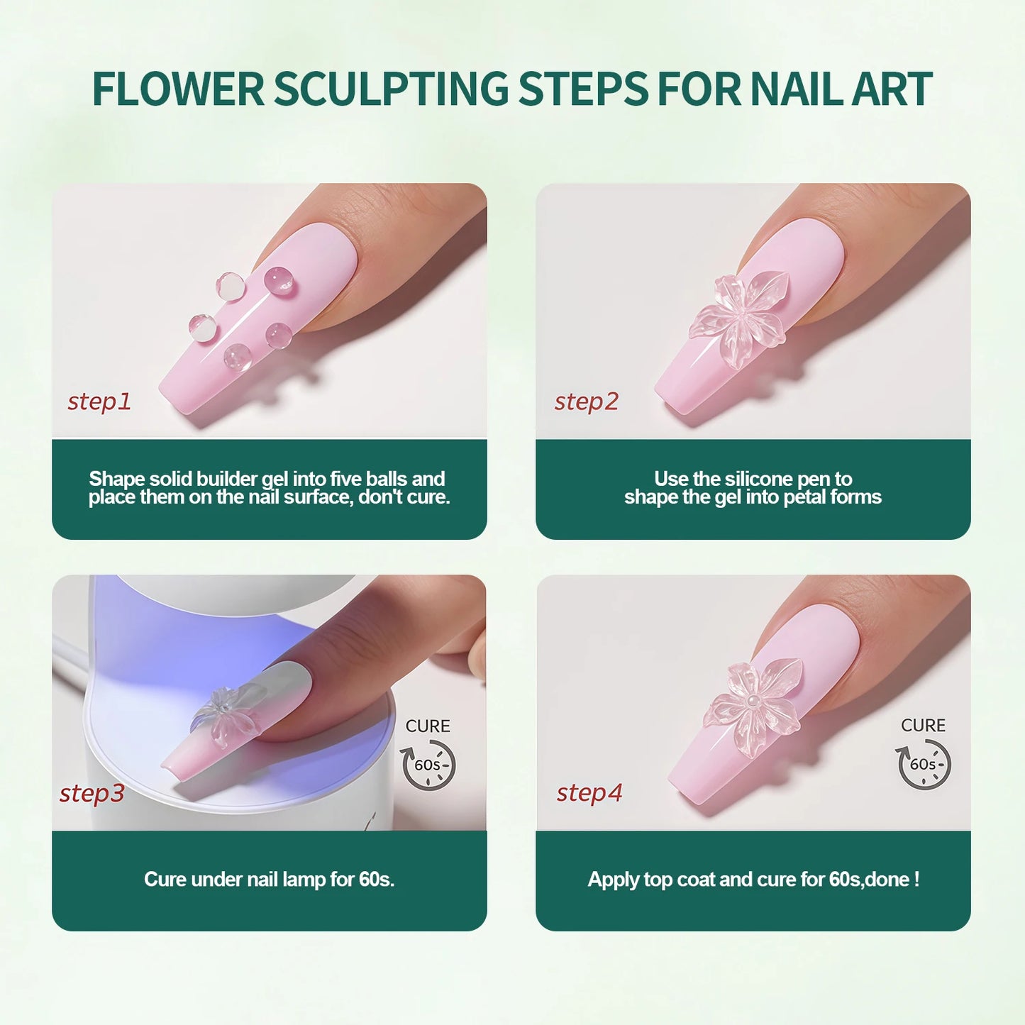 Nailpop Non-Sticky Extending Gel Without TPO/HEMA for Crystal Nail Tips Sculpting and Rhinestone Adhesive Adhesion Durable DIY