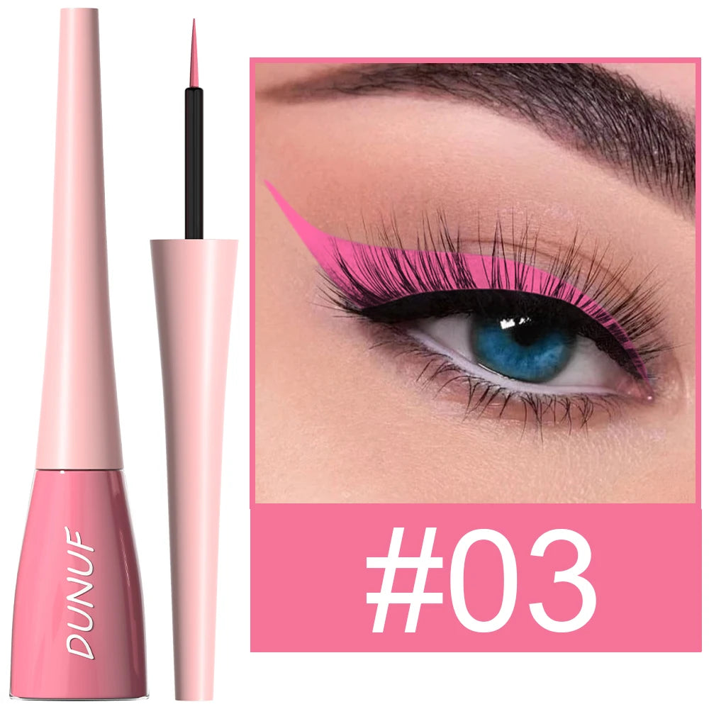 DUNUF 1 Pcs Waterproof Long-Wearing Liquid Eyeliner - Smudge-Resistant, Transfer-Proof, Perfect For Creating Dramatic Looks