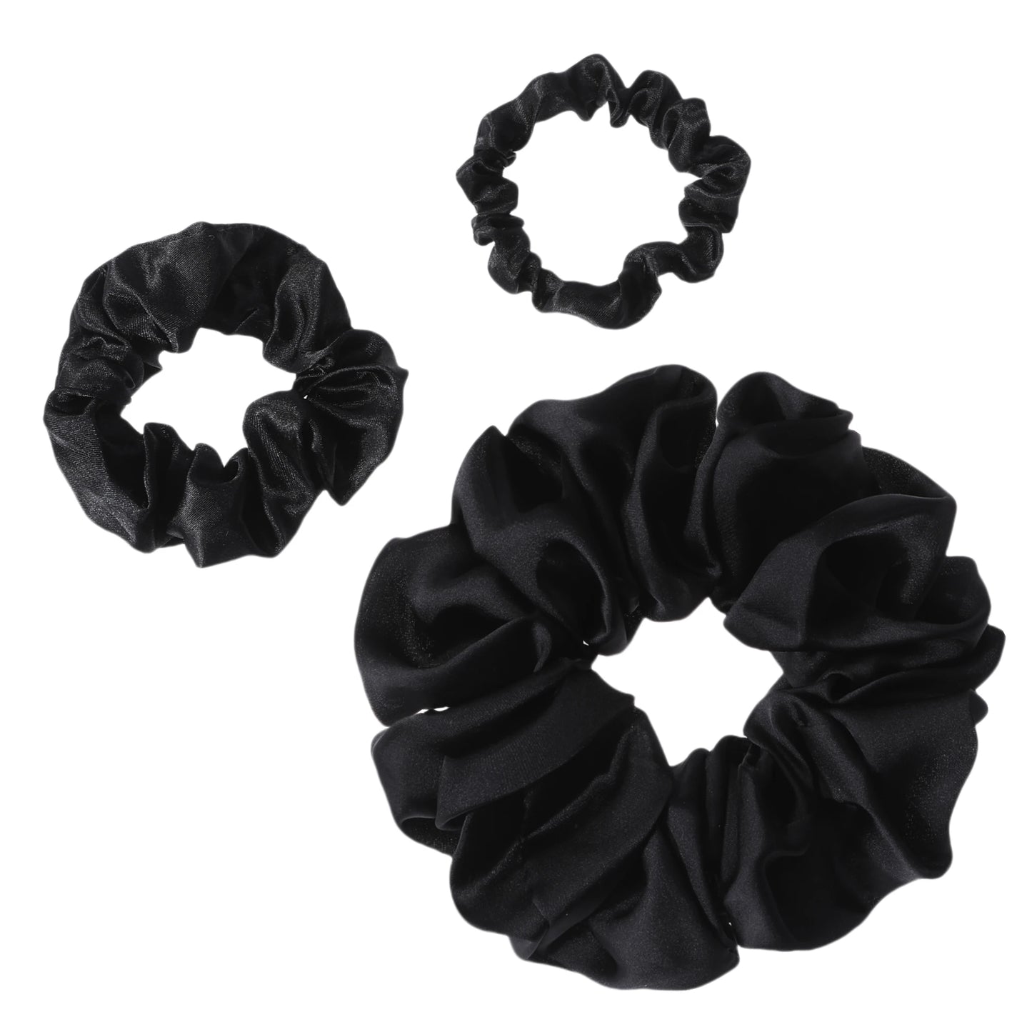 3pc Mori Scrunchie Hair Accessories Women's Premium Hair Cord Headflower French Headwear With Ponytail Headband