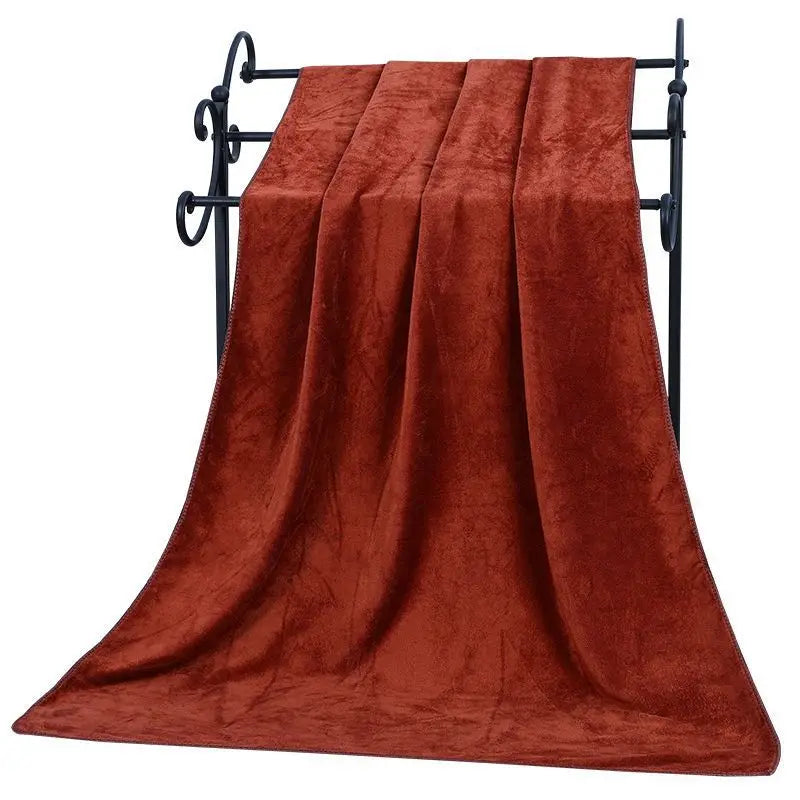 Large thick microfiber bath towel absorbent and quick-drying swimming fitness sports beauty salon towel Beach towel