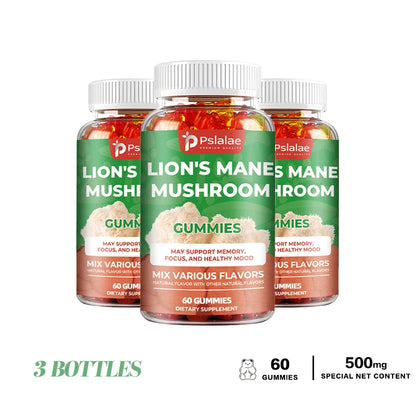 Lion's Mane Mushroom Supplements - Gummies for Focus and Clarity, Brain Support