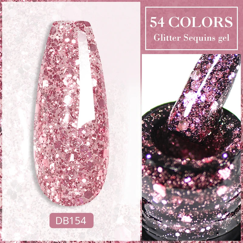7ML Jelly Gel Nail Polish Black Crystal Translucent Dull Color Nail Art Gel Semi Permanent Varnish Soak Off UV LED Gel Polish