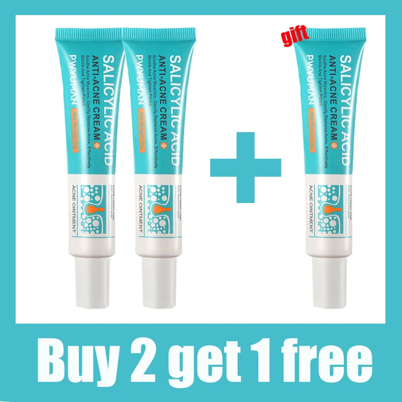 Salicylic Acid Acne Treatment Cream Repair Pimple Spots Deep Cleaning Pore Shrinking Anti-acne Oil Control Moisturizer Skin Care