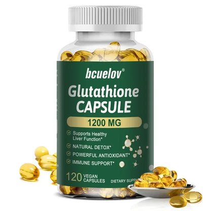 Glutathione Capsules - 1200mg - Detoxifying & Immune Support, Aging Defense, Improve Energy, Beautiful Skin Dietary Supplement
