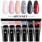 LILYCUTE Nail Gel Set 6W LED Lamp Full Manicure Set Vernis Semi Permanent Quick Extension Nail Kit Gel Set For Nails Tool Kit