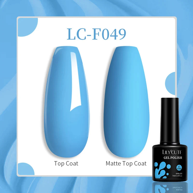 LILYCUTE 7ML Eggshell Gel Nail Polish White Black Material Semi Permanent Autumn Varnish With Any Color Gel Soak Off UV Manicure