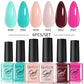LILYCUTE 6PCs/Set Gel Nail Polish Set Kit Glitter Nail Gel Sequin Vernis Semi Permanent For Manicure Varnish UV LED Nail Art Gel
