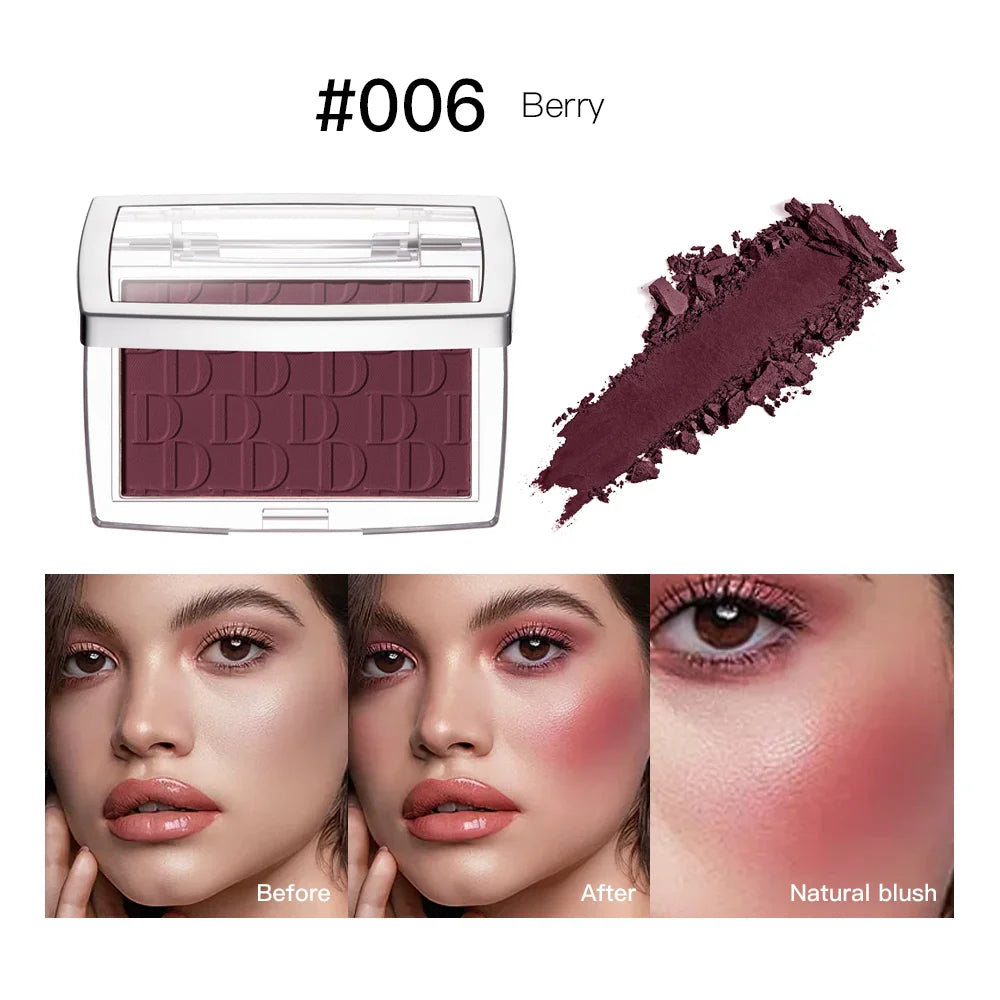 Blush Matte Natural Cheek Tint Brighten Face Waterproof Face Contouring Cosmetics Blush Powder Soft Female Makeup For Cheeks