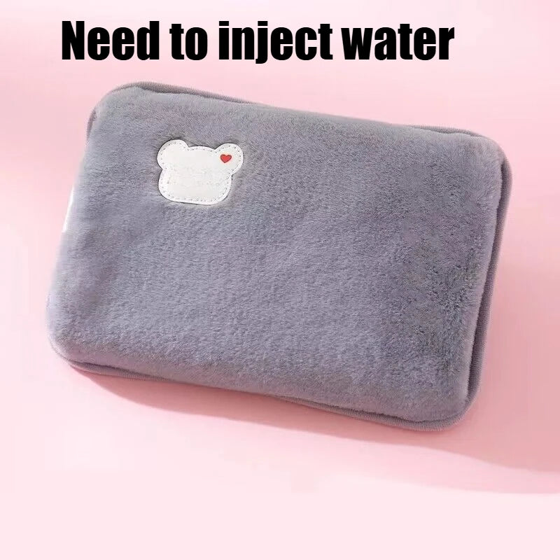 Soft Plush Electric Hot Water Bottle Charging with EU/US/AU Plug for Winter Warmth and Pain Relief Winter Women's Gifts