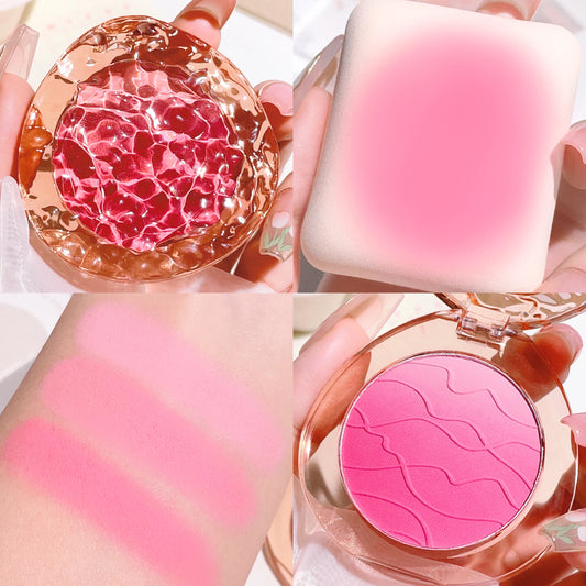HISYI cute, pop, gradient blush, matte, delicate, daily nude makeup, brightens the color, naturally whitens students