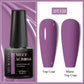 MEET ACROSS 7ml Purple Nail Gel Polish Semi Permanent Nail Art For Nails Decoration UV LED Painting Gel Varnish Nail Supplies
