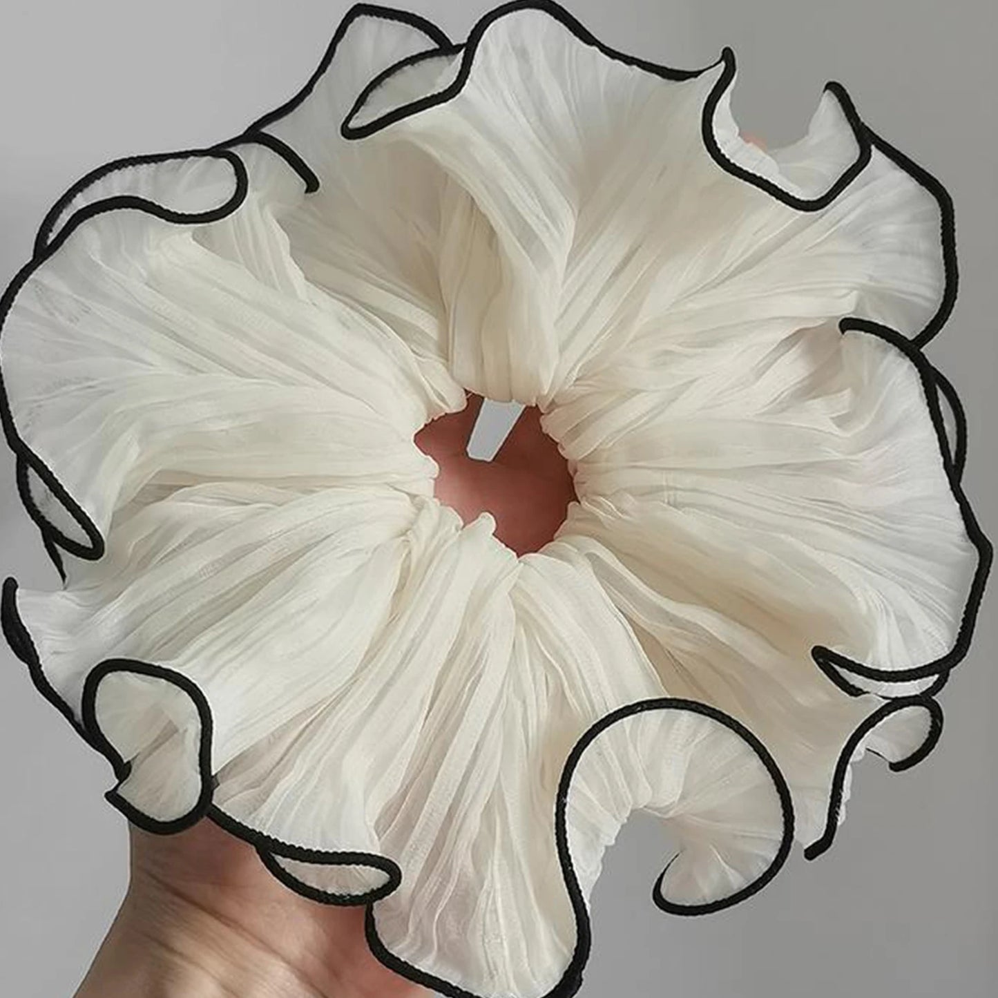 Korean Fashion Big Scrunchies For Girls Pink White Hairties For Bun Hairstyle Hair Bands Hair Accessories For Women Headwear