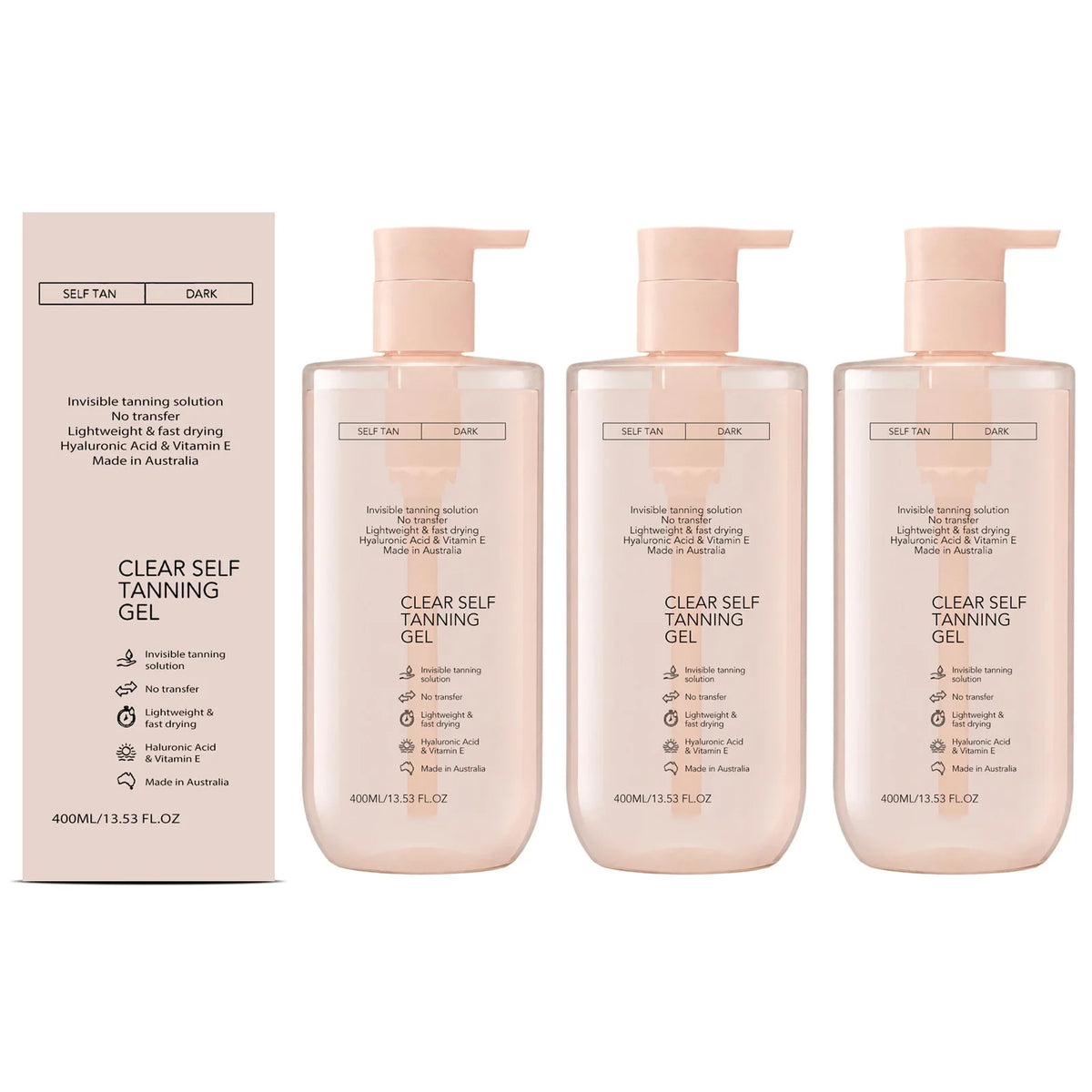 Self Tanning Gel Bronzer Natural Glow Bronze Wheat Skin Hydrating Firming Lightweight Non Sticky Body Face Summer Care